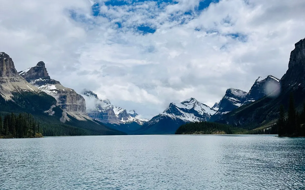 Maligne Lake and the surrounding peaks
