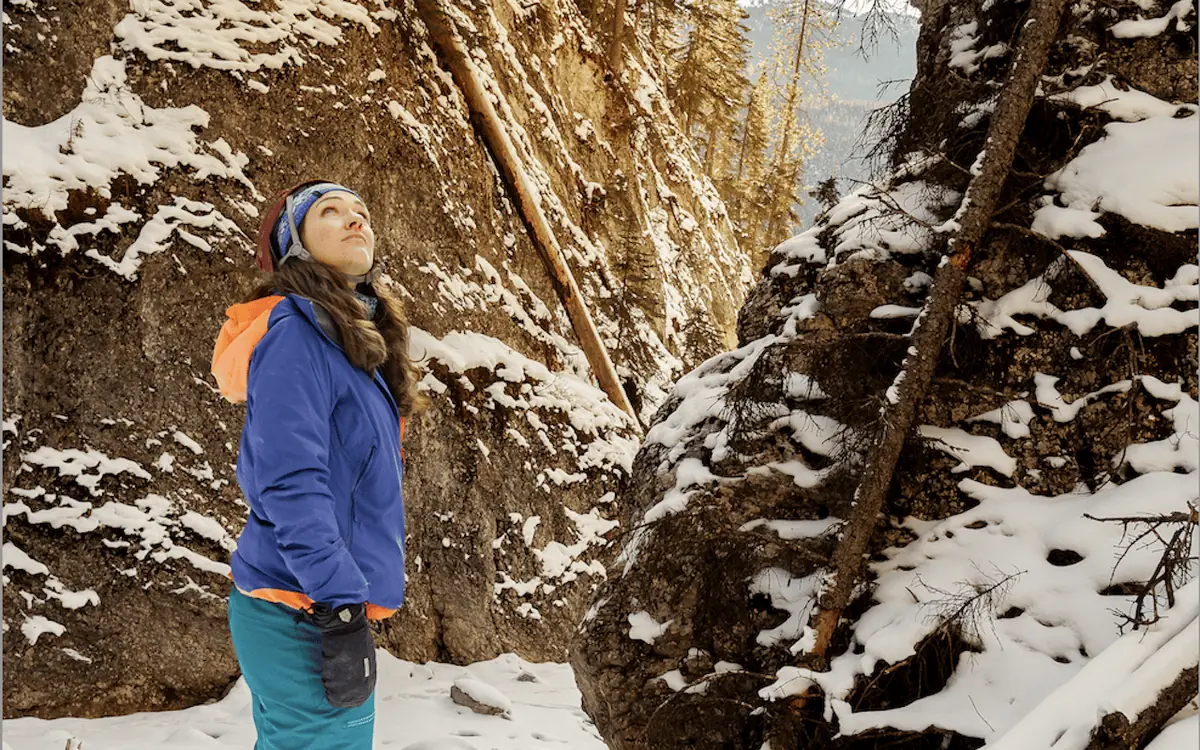 The walls of Maligne Canyon in Jasper National Park