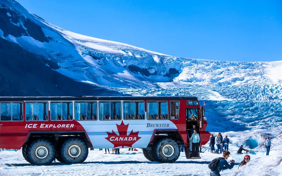 An Ice Explorer on the Athabasca Glacier at the Columbia Icefield