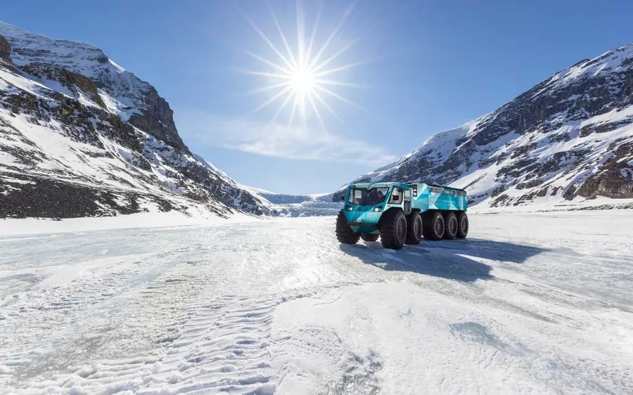 An Ice Explorer vehicle on the Athabasca Glacier
